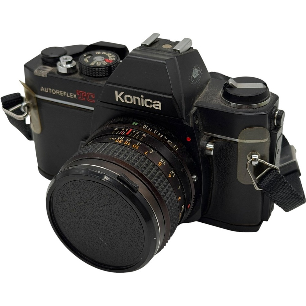 Konica Autoreflex TC 35mm SLR Camera with Hexanon AR 50mm f1.7 Lens Vintage Used
